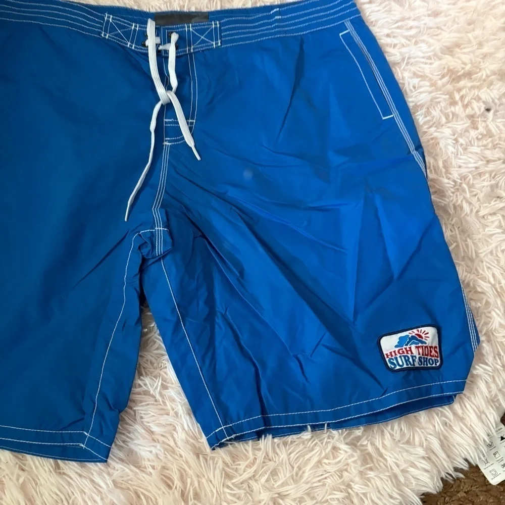 Old Navy Blue Swim Shorts with Drawstring Waist Mesh Lined XL Vintage Y2K Trunks